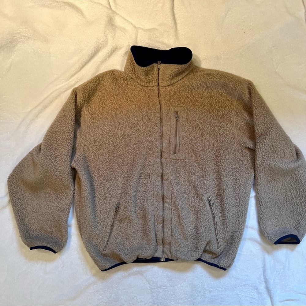 L.L. Bean Men's Zip-Up Tan Sweater